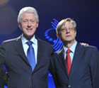 Photo of ARC Federal Co-Chair Earl Gohl and Clinton Global Initiative founding chair Bill Clinton at June 14, 2013, announcement of Appalachian Community Capital (ACC), a central bank for development lenders.