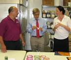 Photo of ARC Federal Co-Chair Earl Gohl and USDA Deputy Under Secretary Joani Walsh with Bonfatto's Spice Cream owner David Letterman on August 5, 2013, during a visit to the company as part of ARC's Pennsylvania Jobs and Local Food Systems Tour.